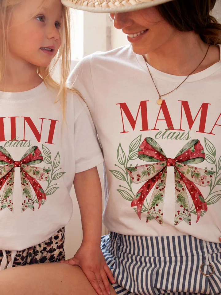 Mama Claus png, Christmas png, Mama mini png, Mama png, Coquette bow Christmas png, Christmas Season Png, Christmas png, Retro Christmas