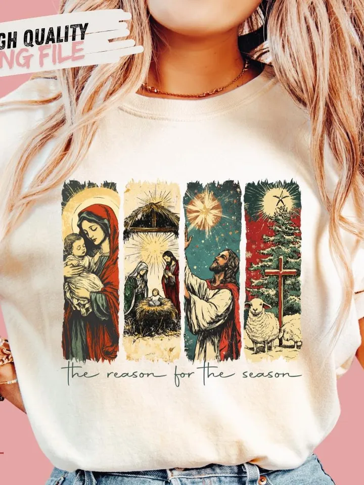 Jesus is the reason For the season PNG, Christmas Season Png, Christmas Design, Christmas png, Christmas Jesus png, png files