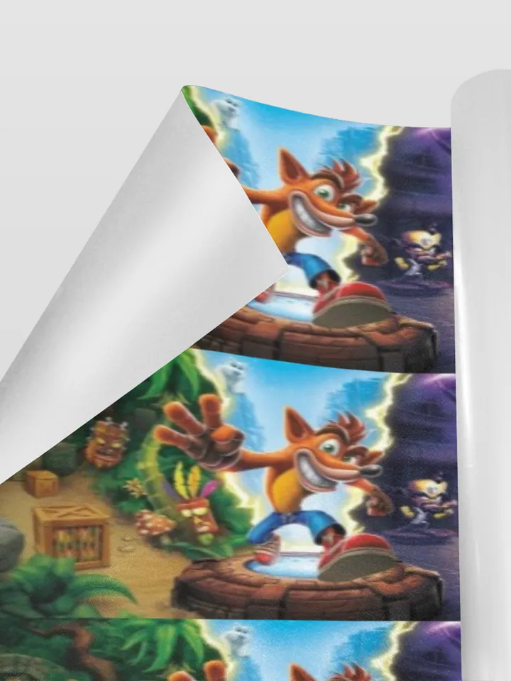 Crash Bandicoot Gift Wrapping Paper 58"x 23" (1 Roll)