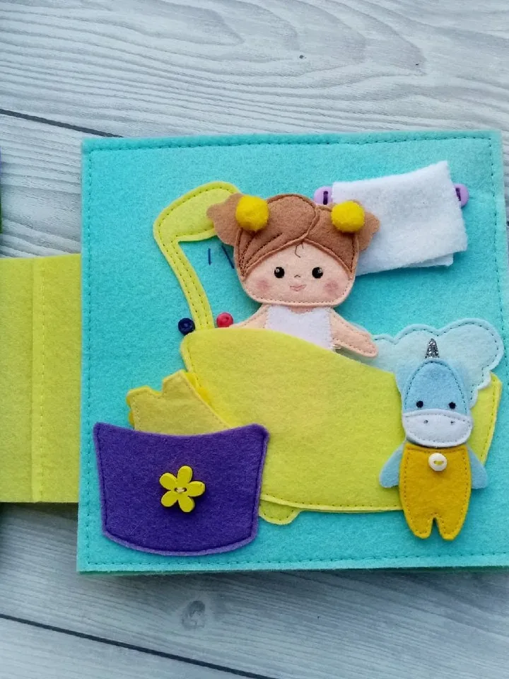 Dollhouse Quiet book pattern PDF, Felt book pattern, Felt doll Pattern, Dress up Doll , diy quiet book sewing ideas girls
