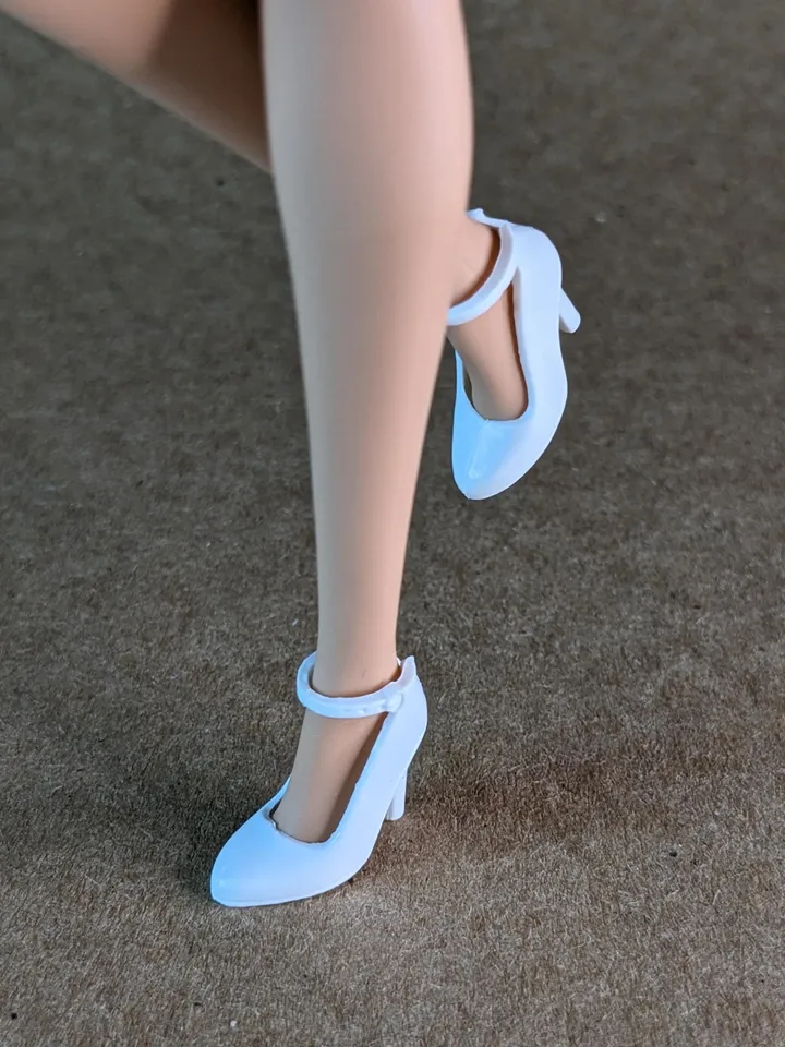 White high heel shoes for 1/6 scale female dolls