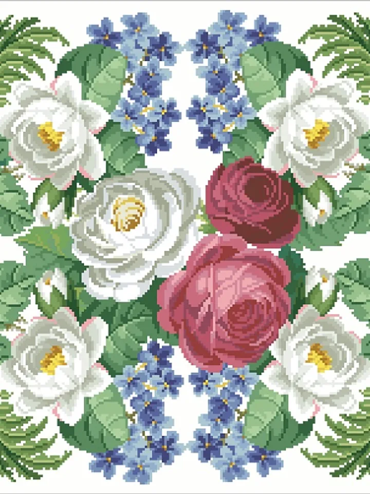 Antique Cross Stitch Pattern Tapestry Counted Digital Download PDF
