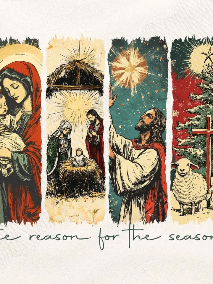 Jesus is the reason For the season PNG, Christmas Season Png, Christmas Design, Christmas png, Christmas Jesus png, png files