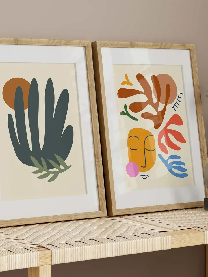 Matisse, Bauhaus, Flower Market, Abstract Line Face, Cat Wall Art, Canvas Painting, Posters And Prints, Pictures For Living Room, art print