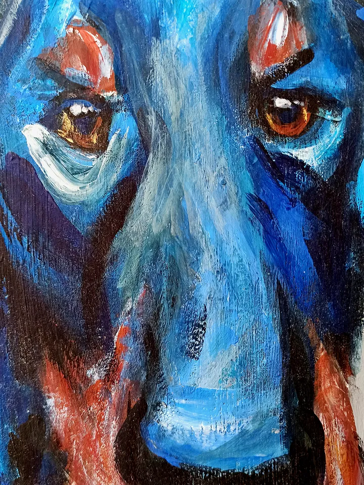 The Jagdterrier - The Painting Of A Good Hunting Dog. The original acrylic painting.