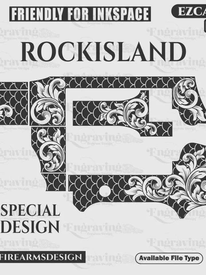 RockIsland M206 38special Scroll&Pattern Svg,lasercut,laserengraving,fiberlaser,engravingfiles,laserpattern,engravingdesign,engravingpattern