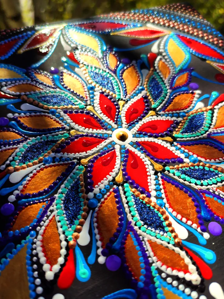Dot Mandala Painting Original Art Hand Painted Meditation Mandala Art
