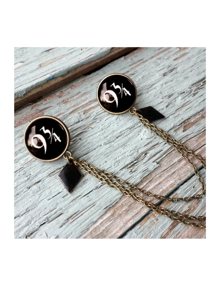 Harry Potter Nine and three quaters collar brooch with charm