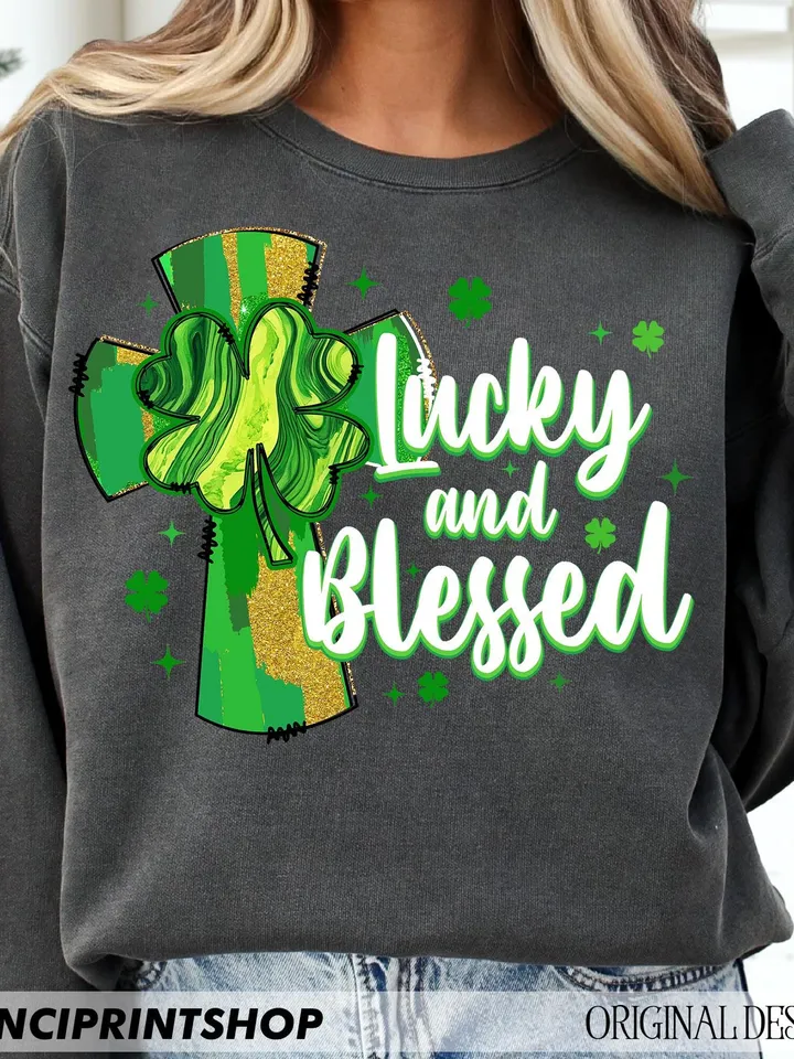St. Patrick's Day png, Coquette St. Patrick's Day Cross Bow PNG, Lucky png, Blessed png, Christian St. Patrick's png, Christian png designs