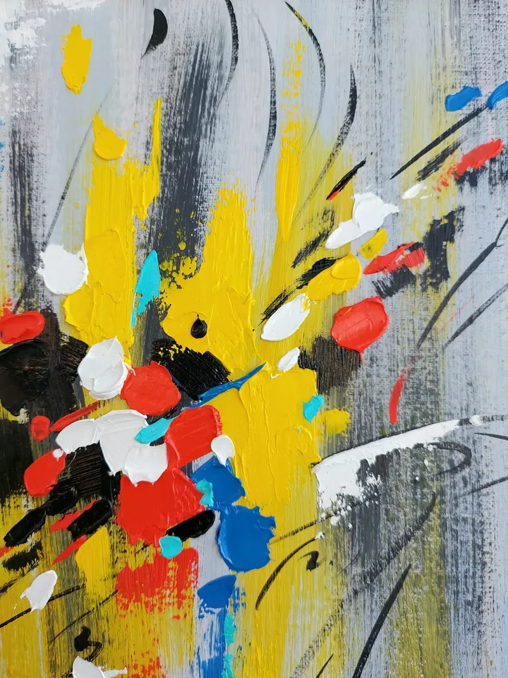 Abstract oil painting "Motion" 40x35 cm\ 16x14 inches.
