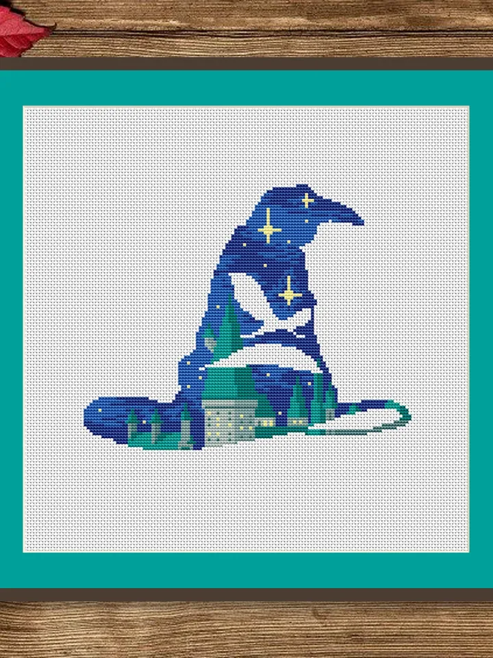 Magic Hat Cross Stitch Pattern, Movies Cross Stitch Pattern, Movie Pattern, Wizard Cross Stitch Pattern, TV Cross Stitch Patterns #mv008