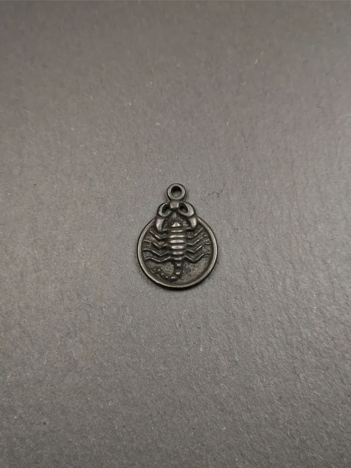 Gandhanra Handmade Tibetan Amulet,Scorpion Guru of Padmasambhava, Buddhist Scorpion Pendant, Made of Brass,0.8"
