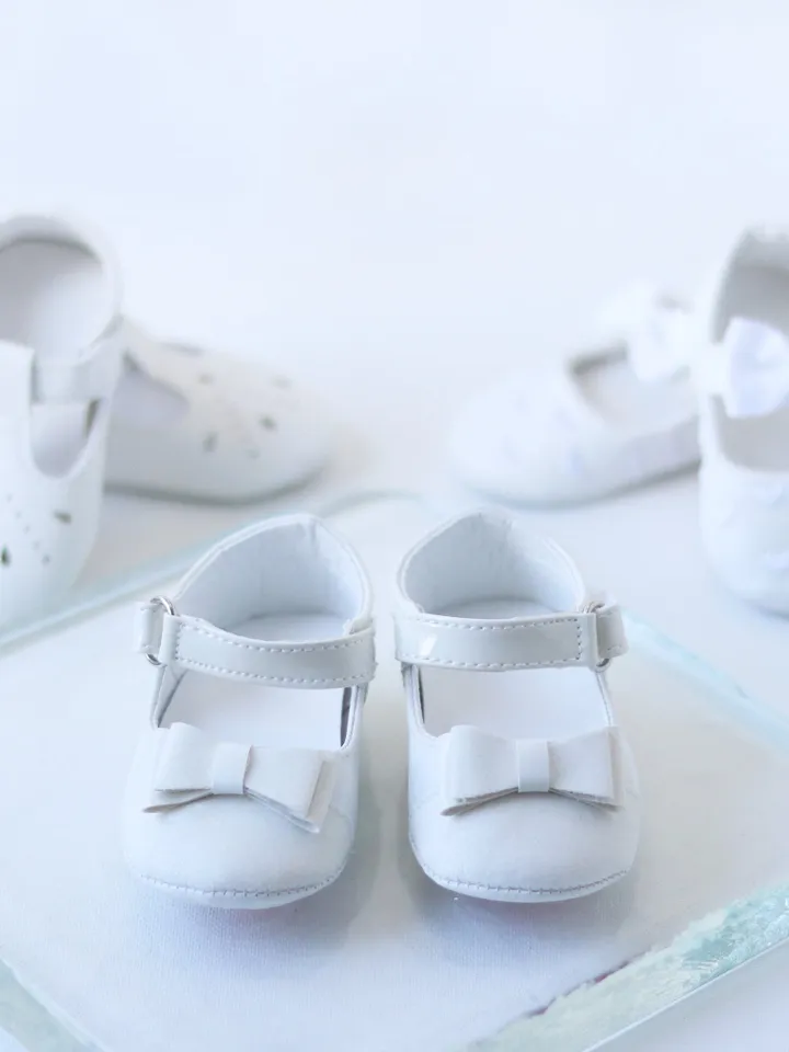 Baby Girl Baptism Shoes, Christening footwear Flower girl shoes cute white summer outfit