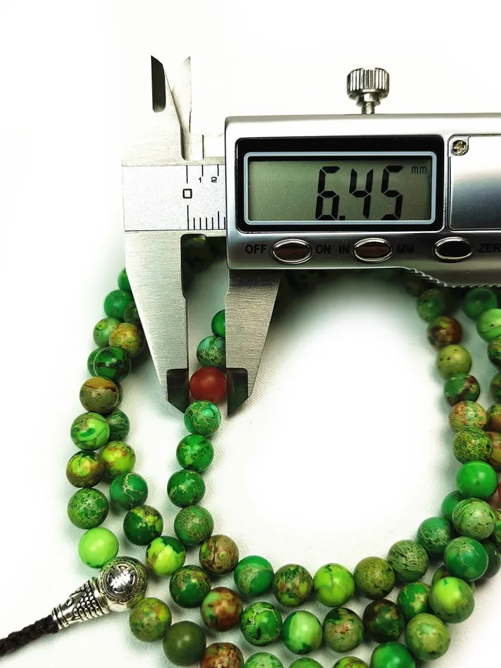 Gandhanra Unique Tibetan Siliceous Rock Beads Mala,6mm Prayer Beads for Women,27.6" Length