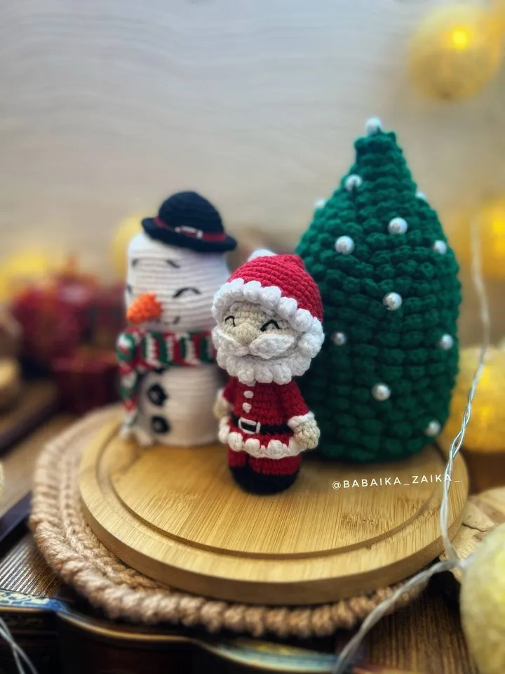PDF Christmas SET: Santa Claus Snowman Christmas Tree Christmas ornament Christmas decoration Xmas toy Christmas Pattern Amigurumi Pattern