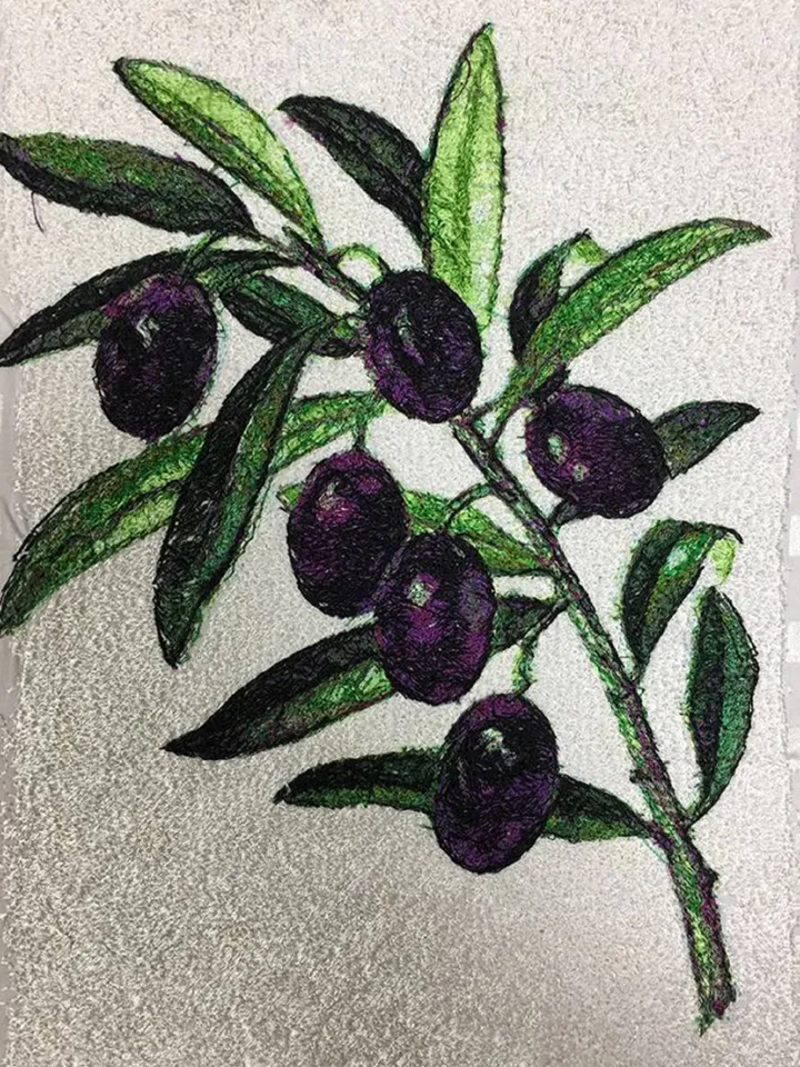 Olives photo stitch Machine Embroidery Design