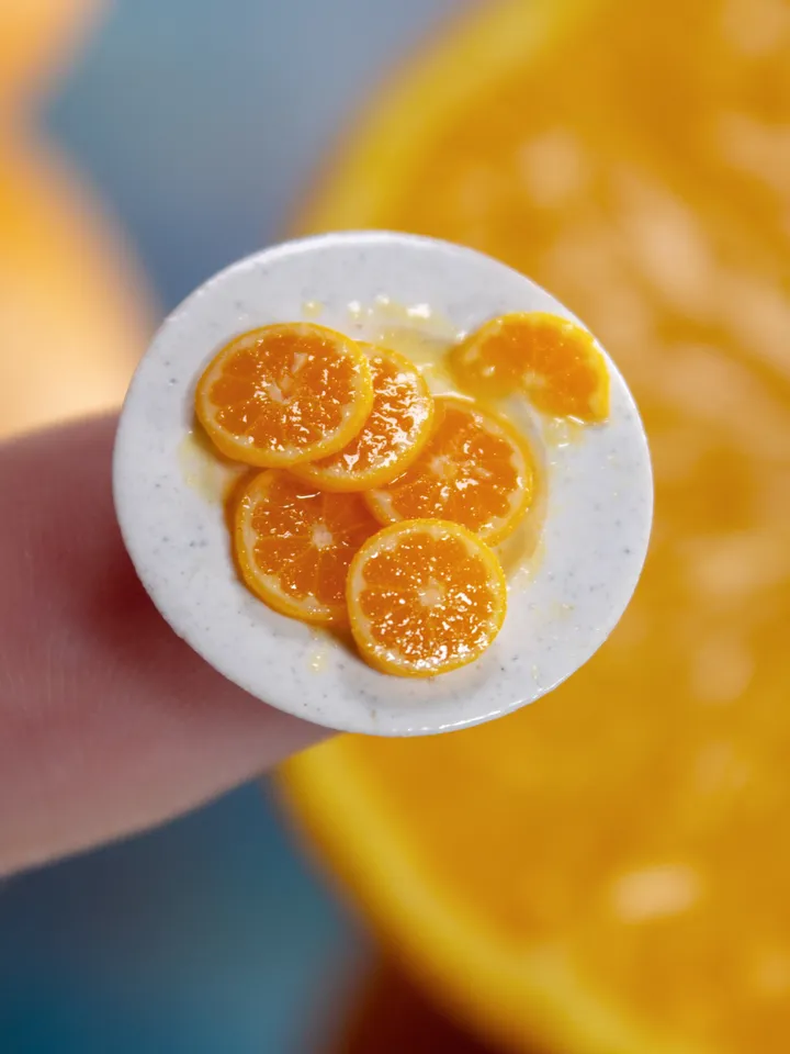 TUTORIAL Miniature polymer clay orange cane