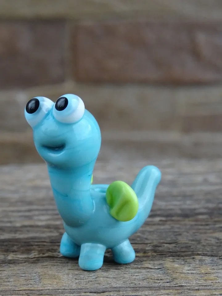 DINOSAUR ORNAMENTS Dinosaur figurine Glass dinosaur decor Miniature Dinosaur gift Dino figurine Glass figurines Tiny glass animals Dragon
