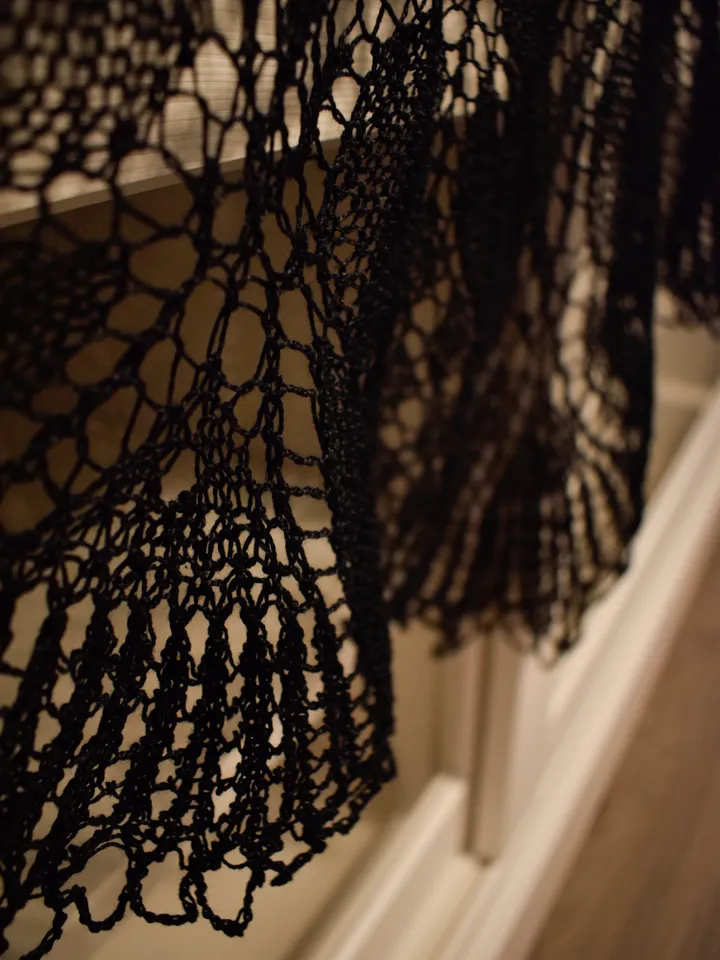 round knitted tablecloth