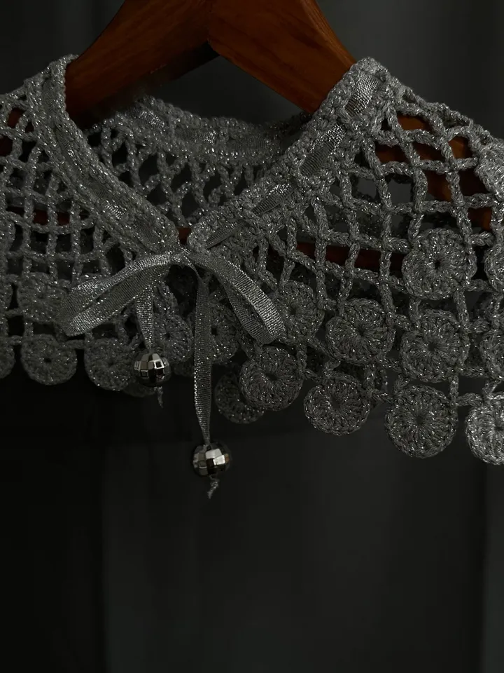 Womens detachable crochet collar, luxury lace collar, day collar for women, vintage necklace