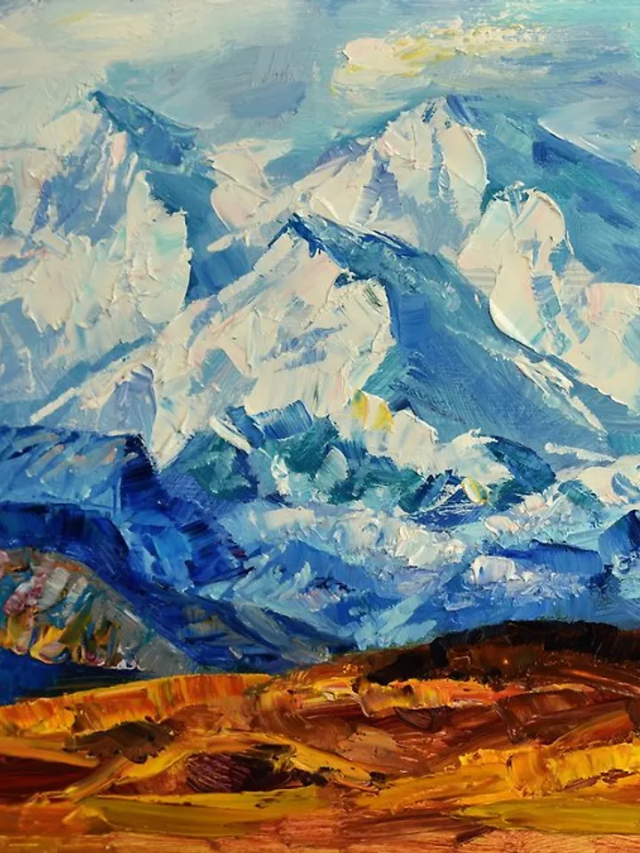 Mountains Painting Landscape Original Art Small Artwork Nature Plein Air Nature