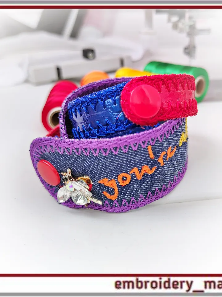 In the hoop Embroidery Bracelet from Embroidery Manavi 05