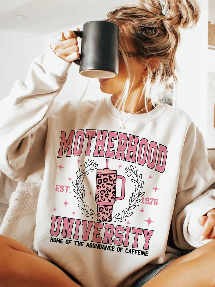 Motherhood University PNG, Funny Sublimation, funny mama png, Preppy Ice Coffee Mama, Sublimation, smart, funny, mama, mom, mothers day