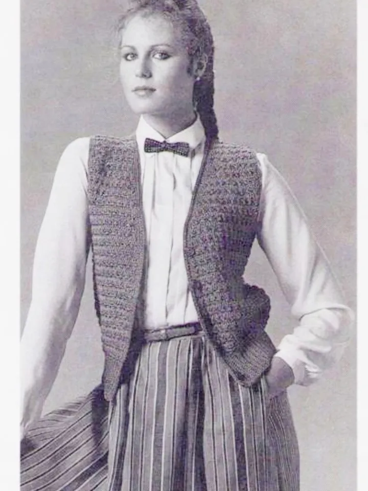 Vest crochet pattern, women vest crochet pattern , waistcoat crochet pdf