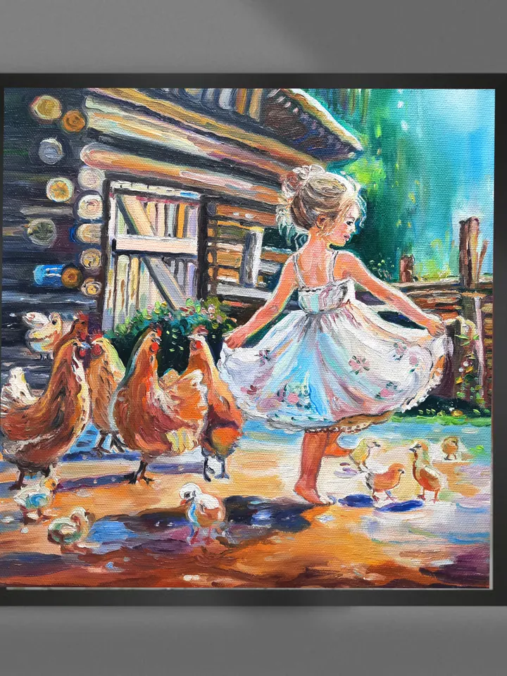 Girl inThe Country Painting Original Oil Art
Oil on Canvas