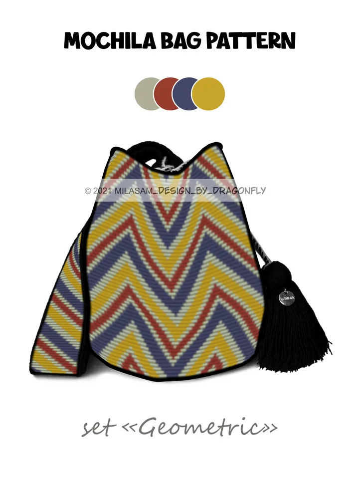 Tapestry crochet patterns - set Geometric