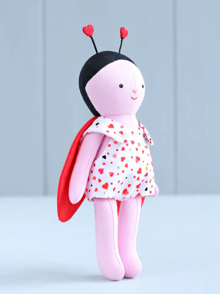PDF Mini Love Bug Stuffed Animal (Valentine's Day Collection) Sewing Pattern