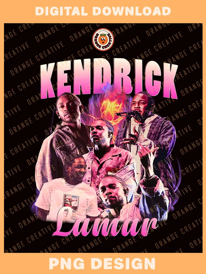 90s Ken.drick Lamar Rapper Retro Bootleg T-shirt PNG, 90s Bootleg Template, Graphic Ken.drick PNG Files, Custom Bootleg Hip Hop Rap Tee, Digital Download