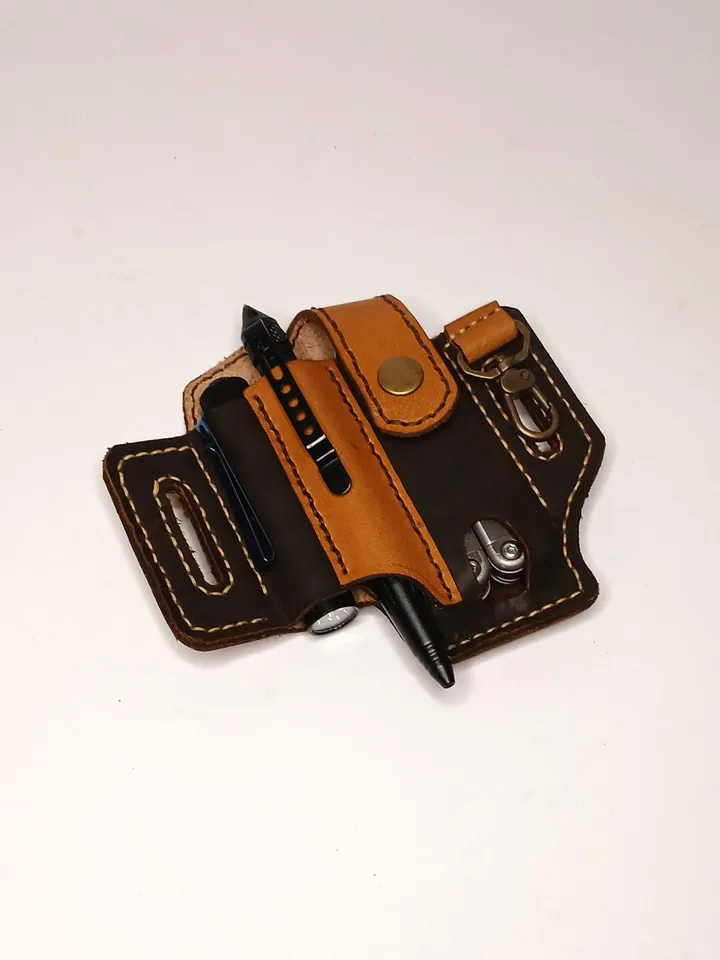 Leatherman EDC Pouch Belt Case, Leather Belt Organizer, Leather Multitool Sheath, Leatherman wave Sheath, Multitool Pouch, Handmade Leather.