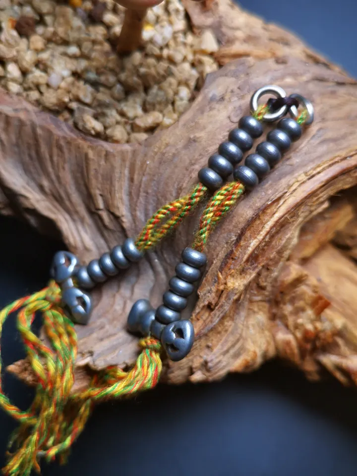 Gandhanra Handmade Tibetan Buddhist Mala Counters,Prayer Bead Counters,with Dorje and Vajra Pendant,Made of Cold Iron