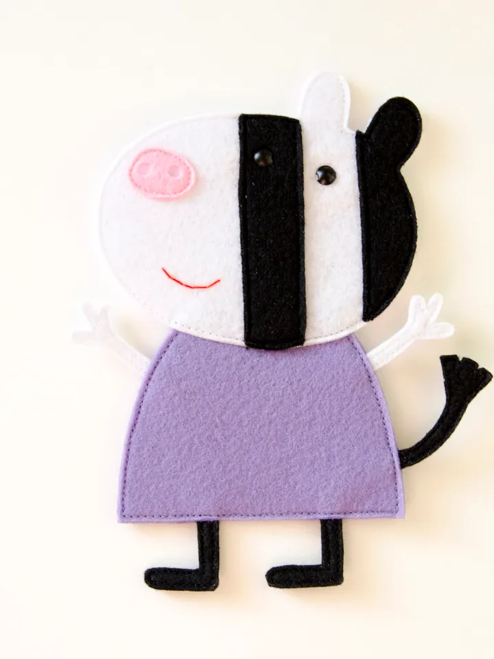 Peppa Pig family and friends from felt