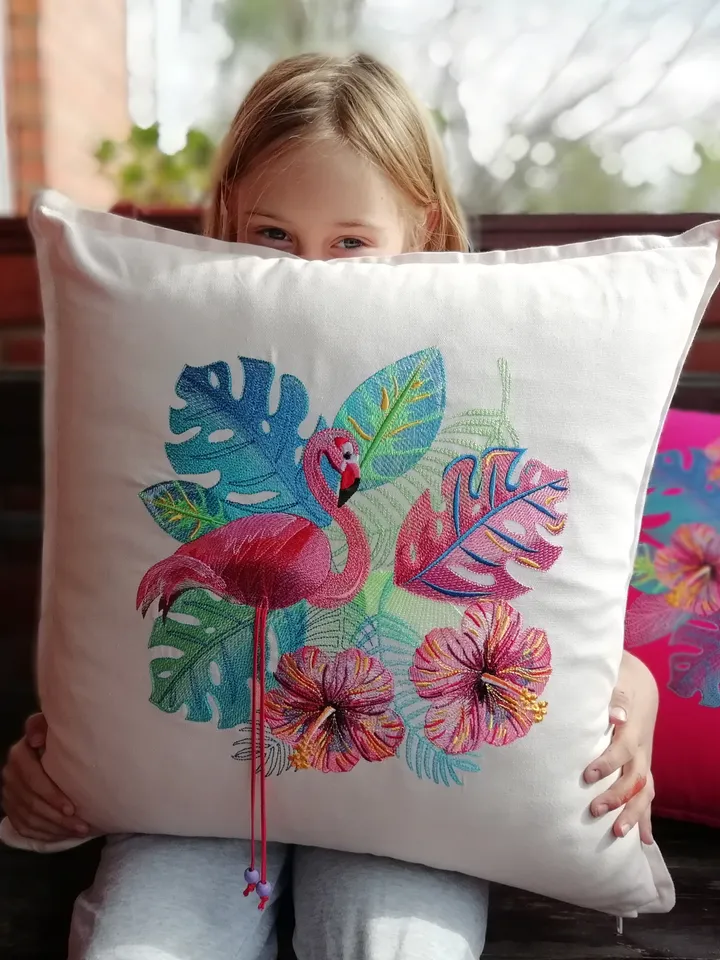 Machine Embroidery DesignFlamingo Tropics