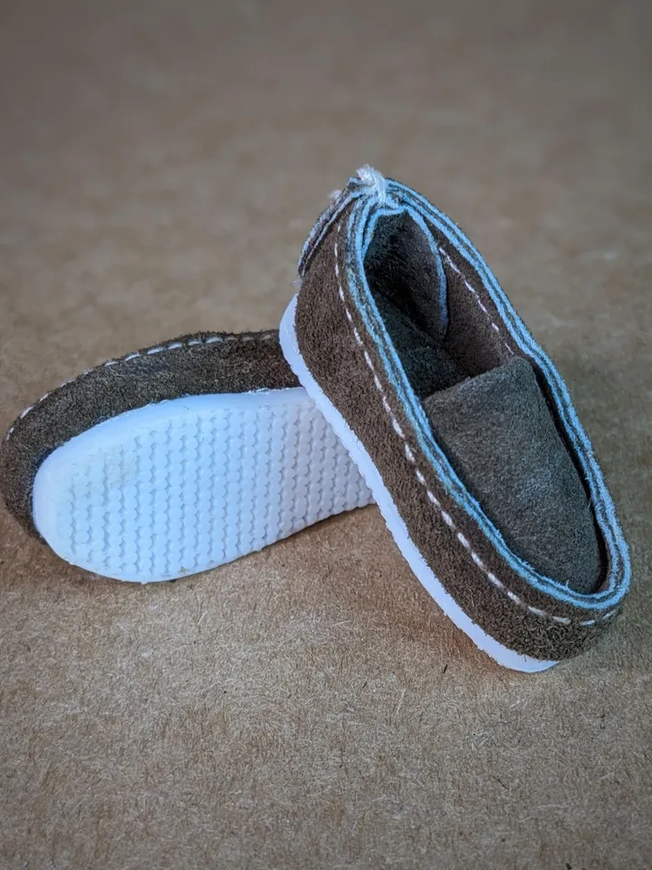 Handmade suede shoes for Fashion male dolls (wide feet)