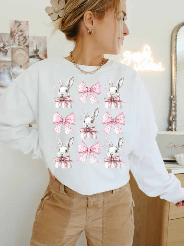 Coquette Bunny png,Easter Png,Easter Vibes Png,Easter Bunny Png,Easter Shirt Design,Happy Easter Png,Easter Sublimation Design