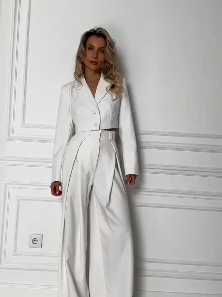 Made to order Suit with Palazzo trousers