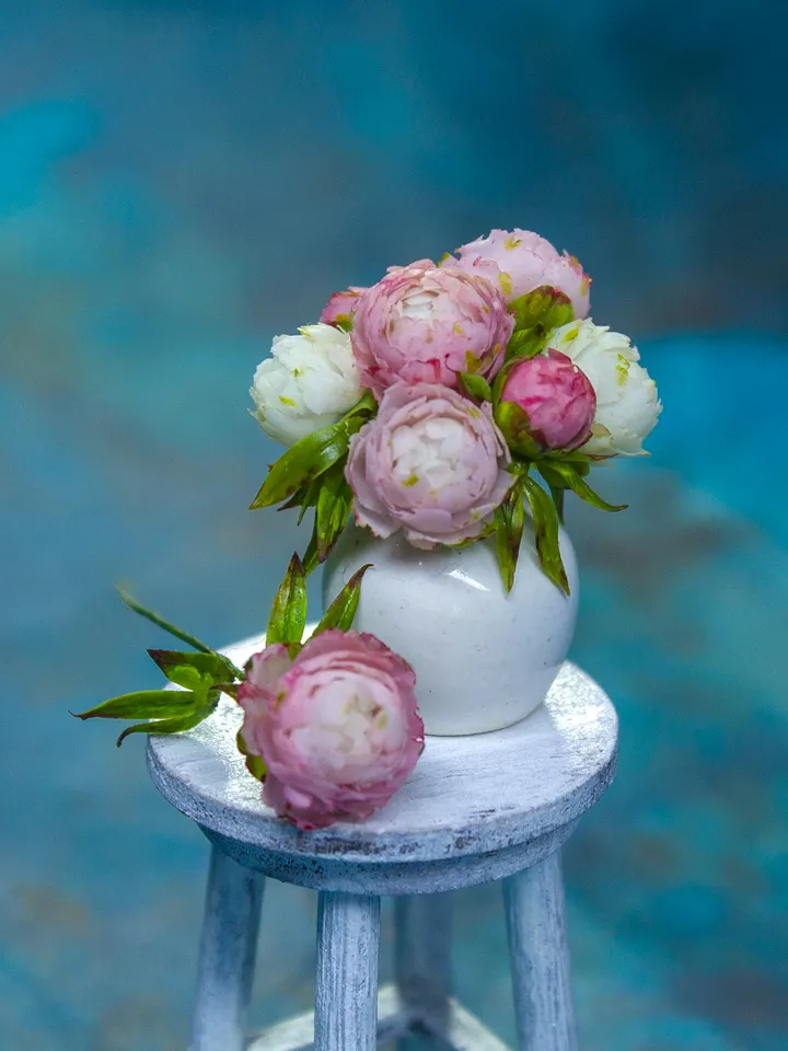 TUTORIAL Miniature peony with air dry clay