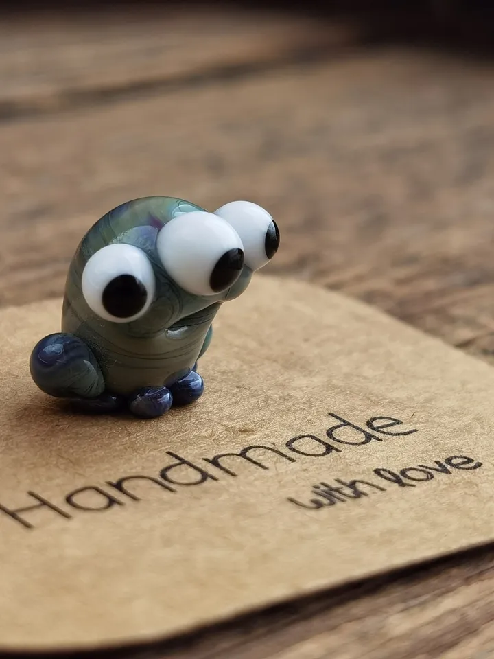 Tiny monster miniature, glass monster figurine, monster sculpture for terrarium decoration or fairy garden decor