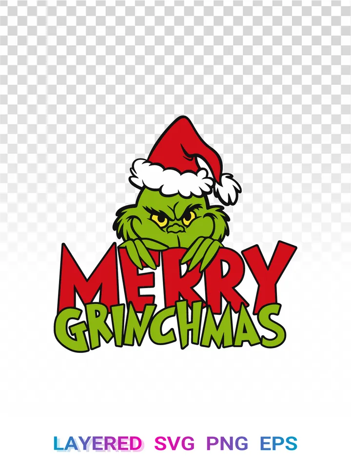 Grinch PNG SVG Christmas, Merry Grinchmas Clipart Cricut