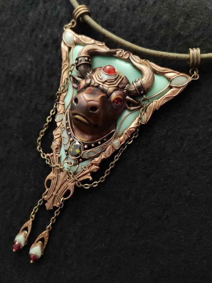 Minotaur Pendant, Minotaur Necklace,Mythology charm, necklace animal