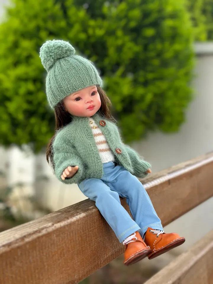 PDF Cardigan & Hat Knitting Pattern Tutorial  for Paola Reina doll (12&quot;/32 cm) eng