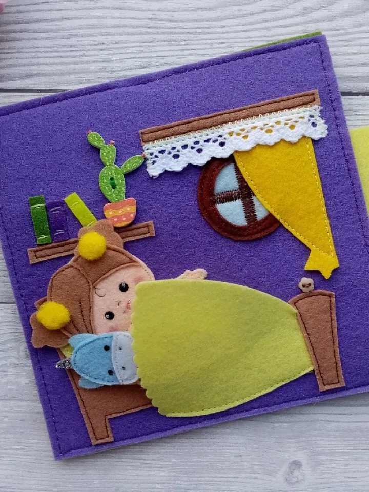 Dollhouse Quiet book pattern PDF, Felt book pattern, Felt doll Pattern, Dress up Doll , diy quiet book sewing ideas girls