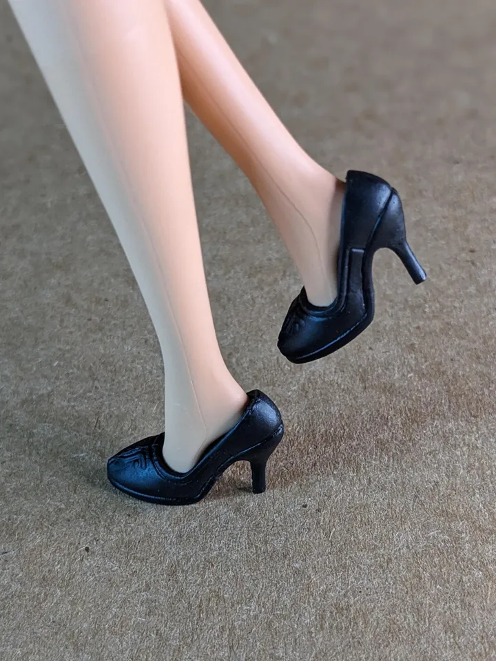 Black High Heel Shoes for 1/6 scale female dolls