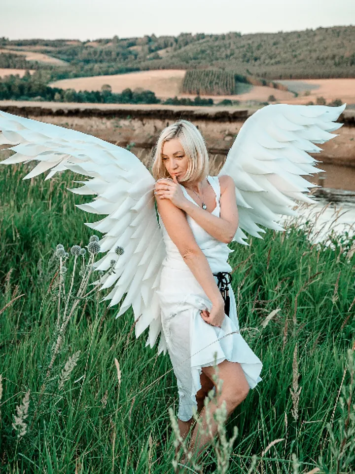 Angel wings costume, Wedding wings, maternity photography, wings cosplay