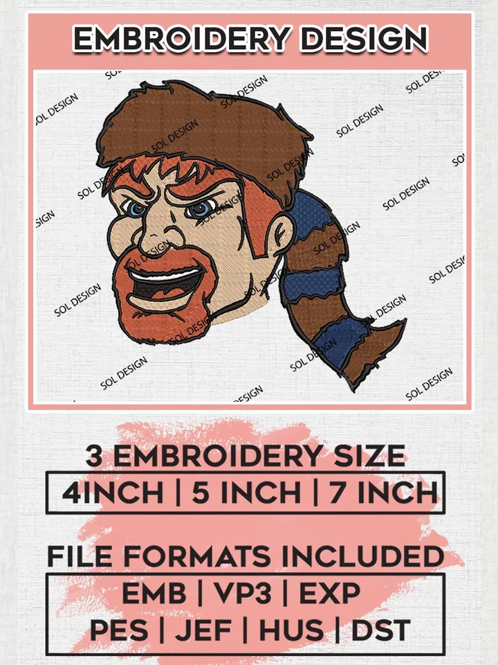 Mount St. Marys Mountaineers Mascot Logo Embroidery Designs, NCAA Logo Machine Embroidery Files, NCAA Mount St Marys Mountaineers Logo, NCAA Embroidery Designs, Machine Embroidery Designs, Digital Download