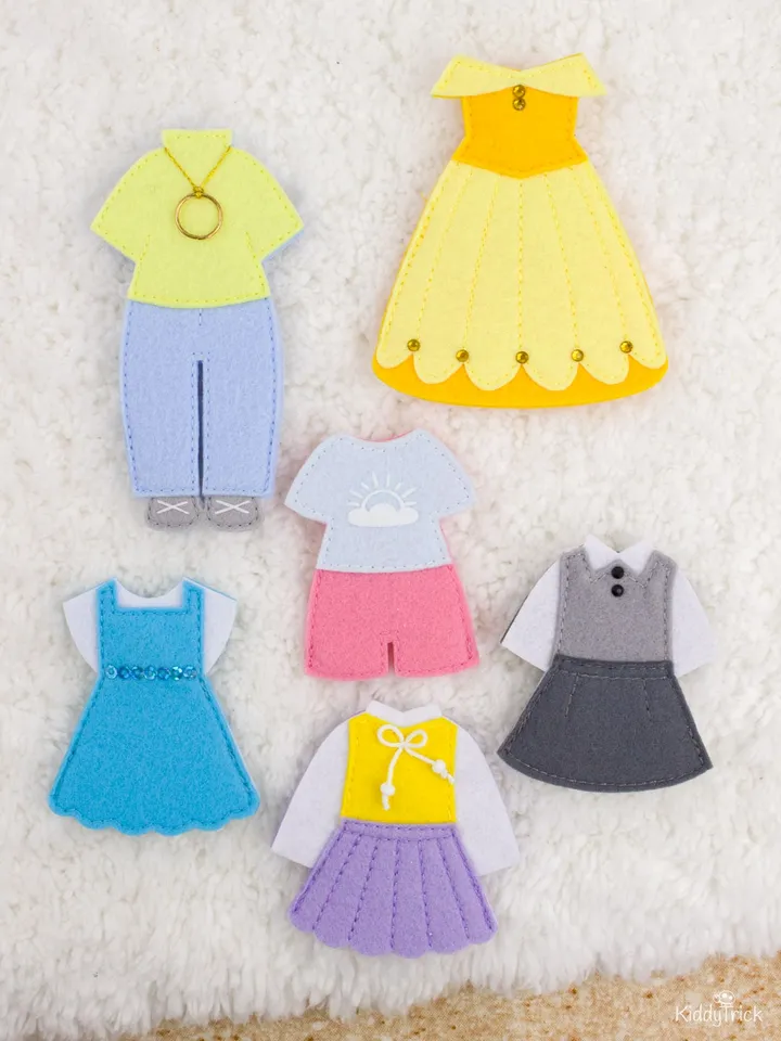 Felt Dress-Up Dolls Boy and Girl - Sewing Pattern