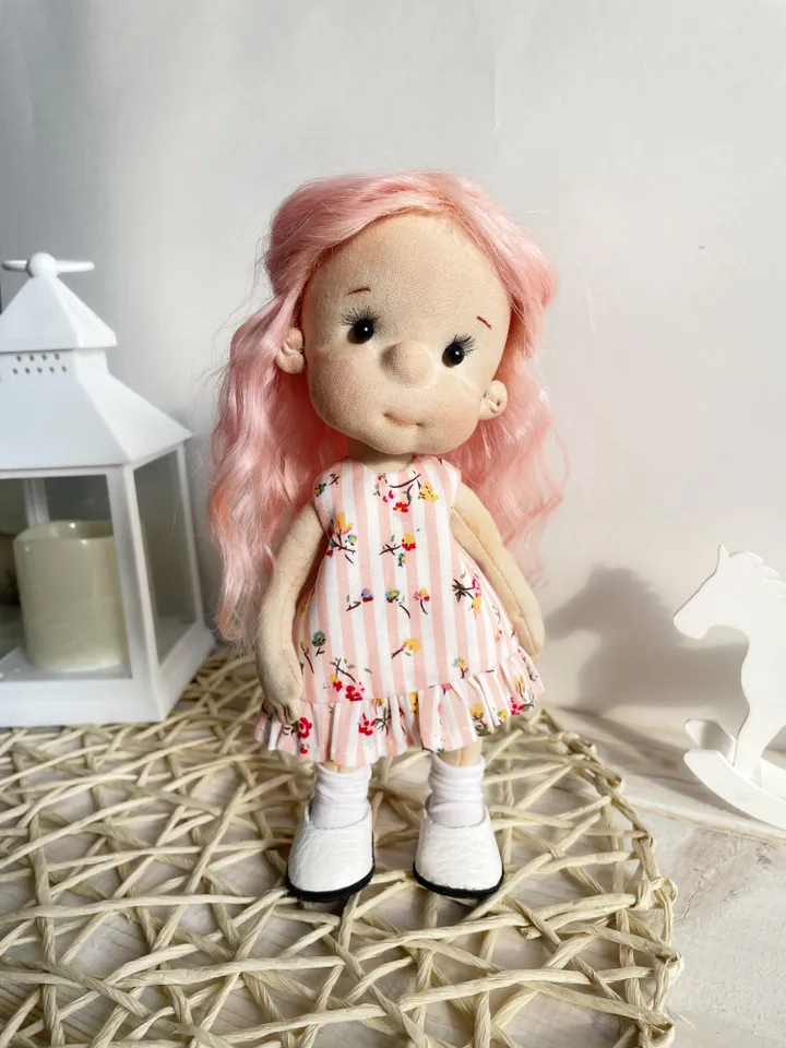 Handmade Textile Doll Art Doll Waldorf Doll Inspiration Birthday Gift for Girl